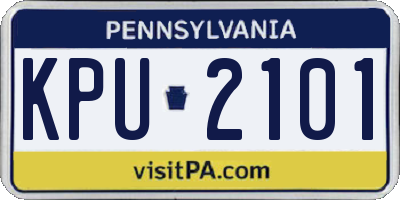 PA license plate KPU2101
