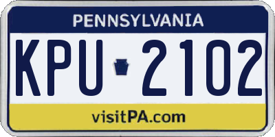 PA license plate KPU2102
