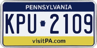 PA license plate KPU2109