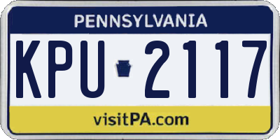 PA license plate KPU2117