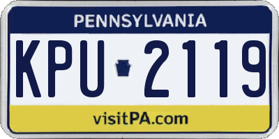 PA license plate KPU2119