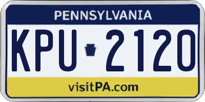 PA license plate KPU2120