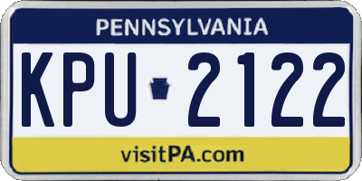 PA license plate KPU2122