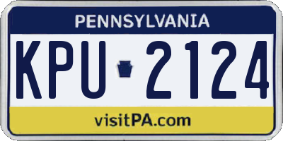 PA license plate KPU2124