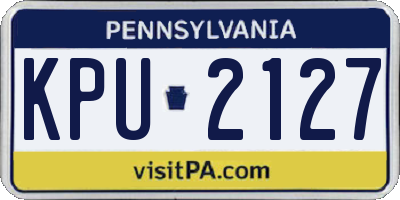 PA license plate KPU2127