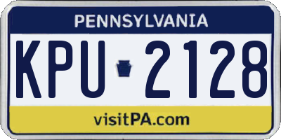 PA license plate KPU2128