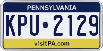 PA license plate KPU2129