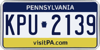 PA license plate KPU2139