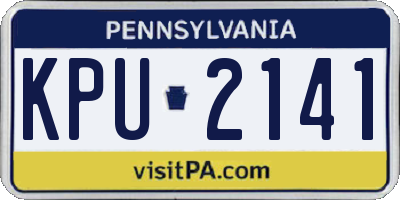 PA license plate KPU2141