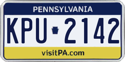 PA license plate KPU2142