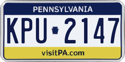 PA license plate KPU2147