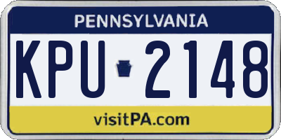 PA license plate KPU2148