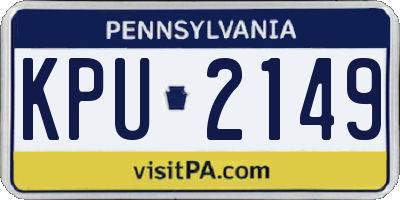 PA license plate KPU2149