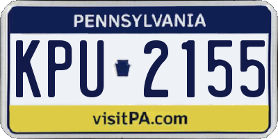 PA license plate KPU2155