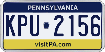 PA license plate KPU2156