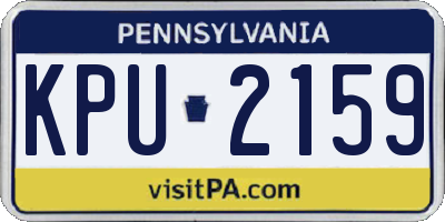 PA license plate KPU2159