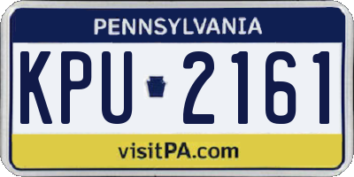 PA license plate KPU2161