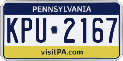 PA license plate KPU2167