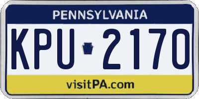 PA license plate KPU2170