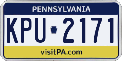 PA license plate KPU2171
