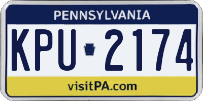 PA license plate KPU2174