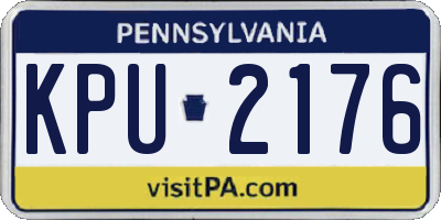 PA license plate KPU2176