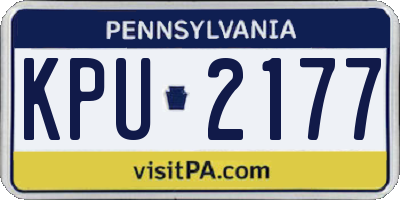 PA license plate KPU2177