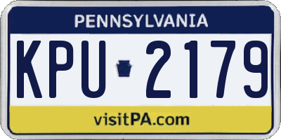 PA license plate KPU2179