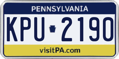 PA license plate KPU2190