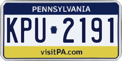 PA license plate KPU2191