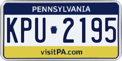PA license plate KPU2195