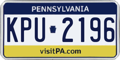 PA license plate KPU2196