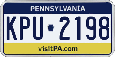 PA license plate KPU2198