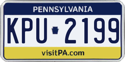 PA license plate KPU2199