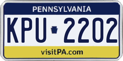 PA license plate KPU2202