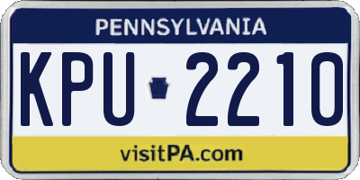 PA license plate KPU2210
