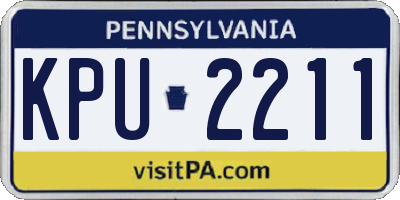 PA license plate KPU2211