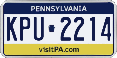 PA license plate KPU2214