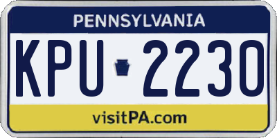 PA license plate KPU2230