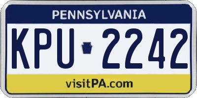 PA license plate KPU2242