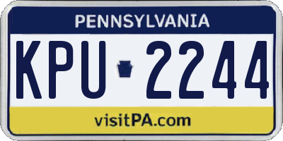 PA license plate KPU2244