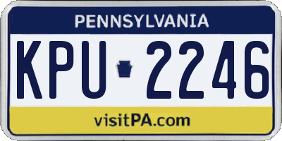 PA license plate KPU2246
