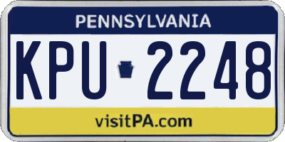 PA license plate KPU2248