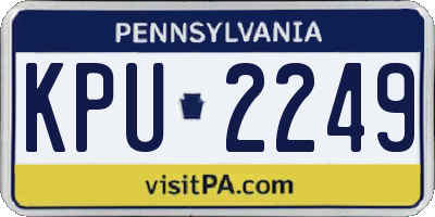 PA license plate KPU2249