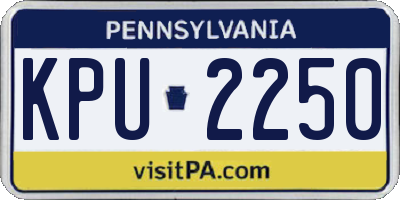 PA license plate KPU2250