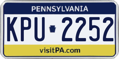 PA license plate KPU2252