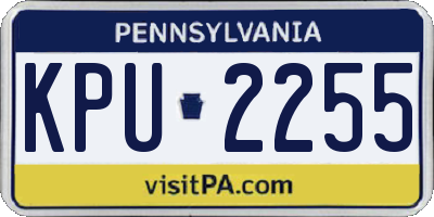 PA license plate KPU2255