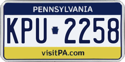 PA license plate KPU2258