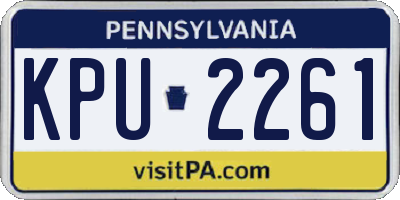 PA license plate KPU2261