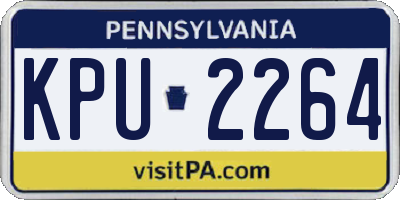 PA license plate KPU2264